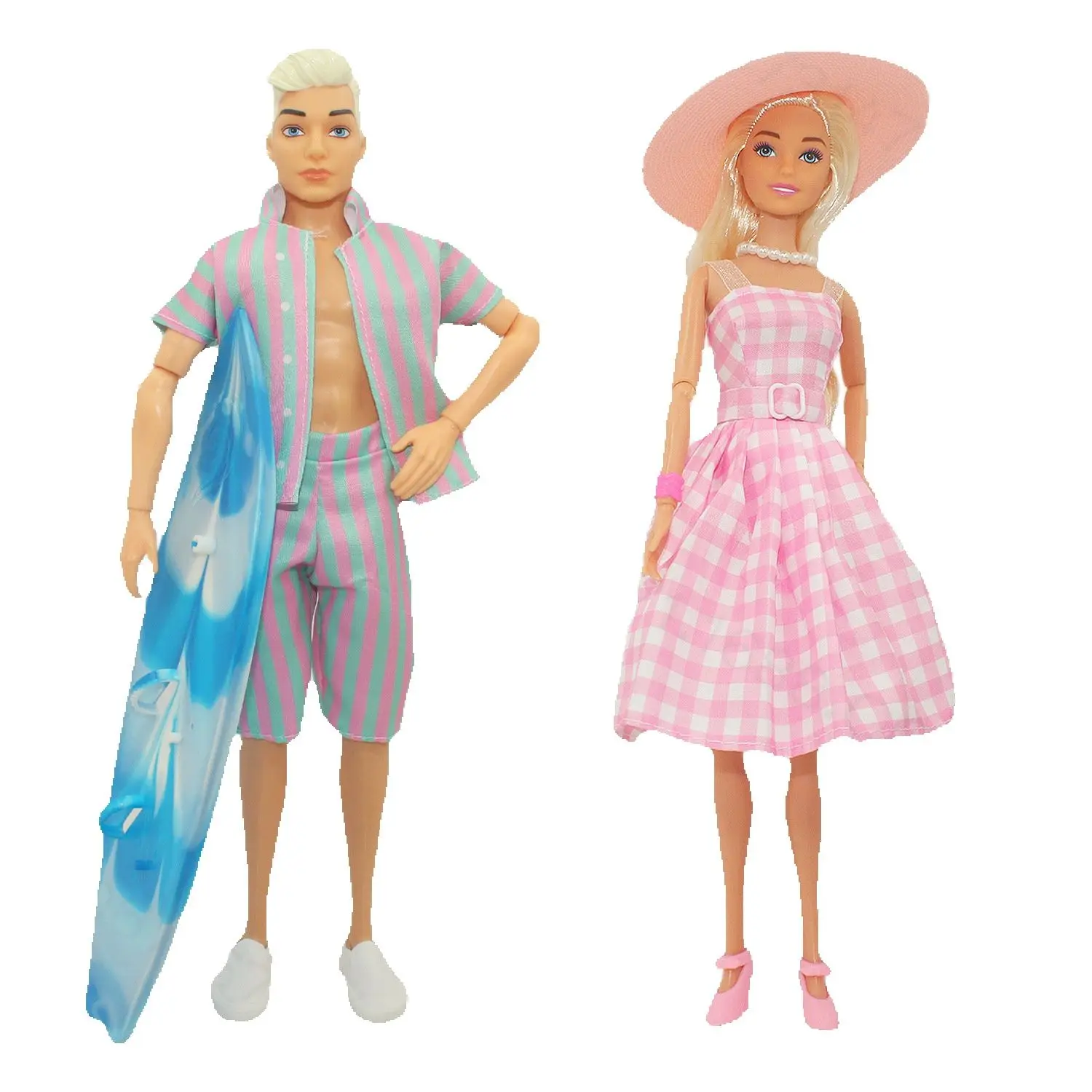 Vestido rosa de 30cm, roupas para boneca barbie 1/6, roupa de festa à noite