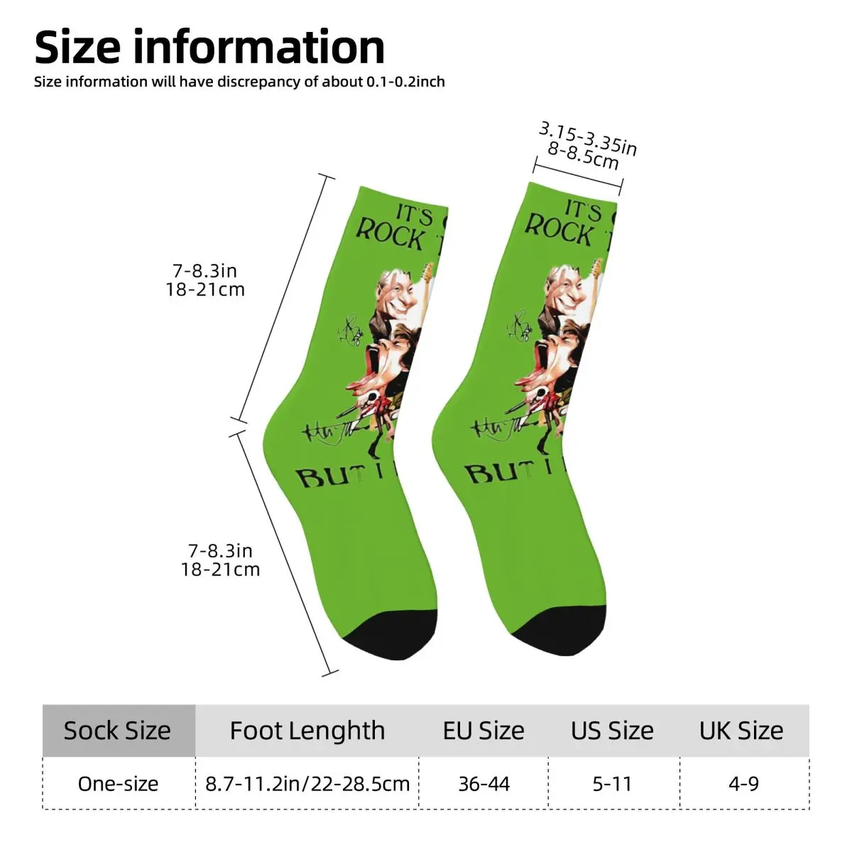 Funny Tour Music Diamonds Hackney Classic Vintage Band Sock for Men Hip Hop Harajuku Mick Jagger Quality Crew Sock Novelty Gift