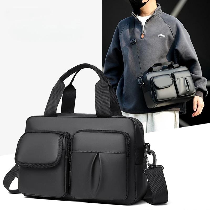 New Model Business Men's Single-shoulder Bag - Multi-functional Waterproof Handbag, Large Capacity, Commuter Cross-body Bag
