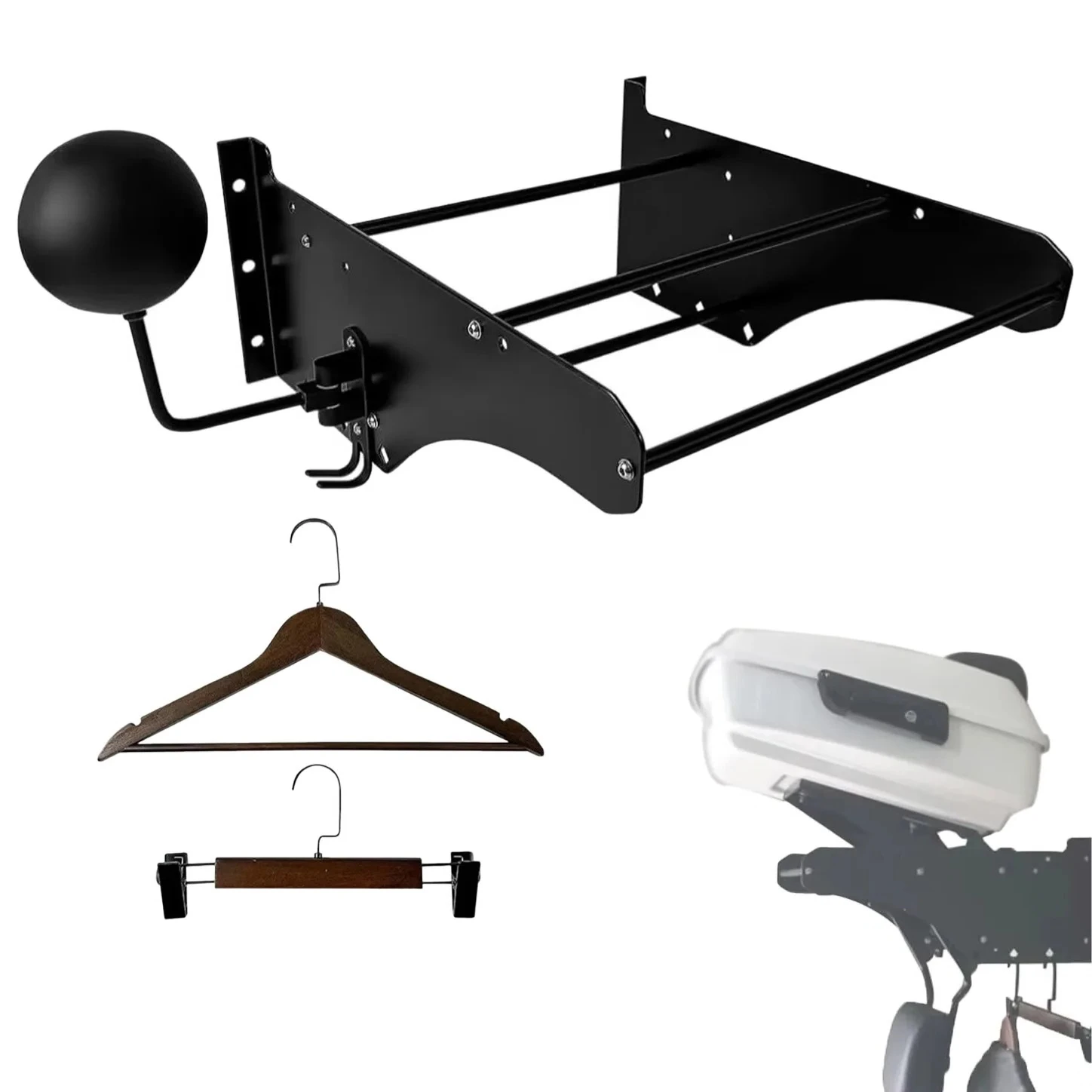 For Harley Street Glide Road King Electra Motorcycles Accessories Wall Mount Sissy Bar Backrest Tour Pack Trunk Storage Rack Kit