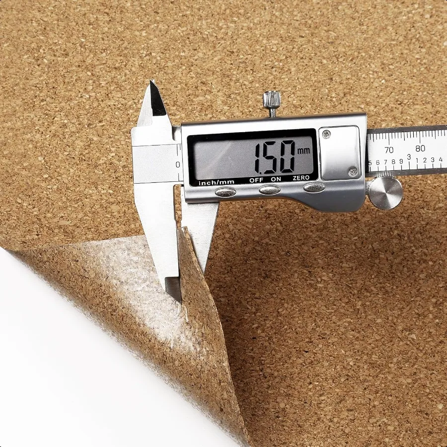 MultiPurpose Cork Roll with Adhesive Backing Natural Cork Shelf Liner 79x12 Inch 1.5mm Thick Small Sheet Mat for Wall Kitchen C
