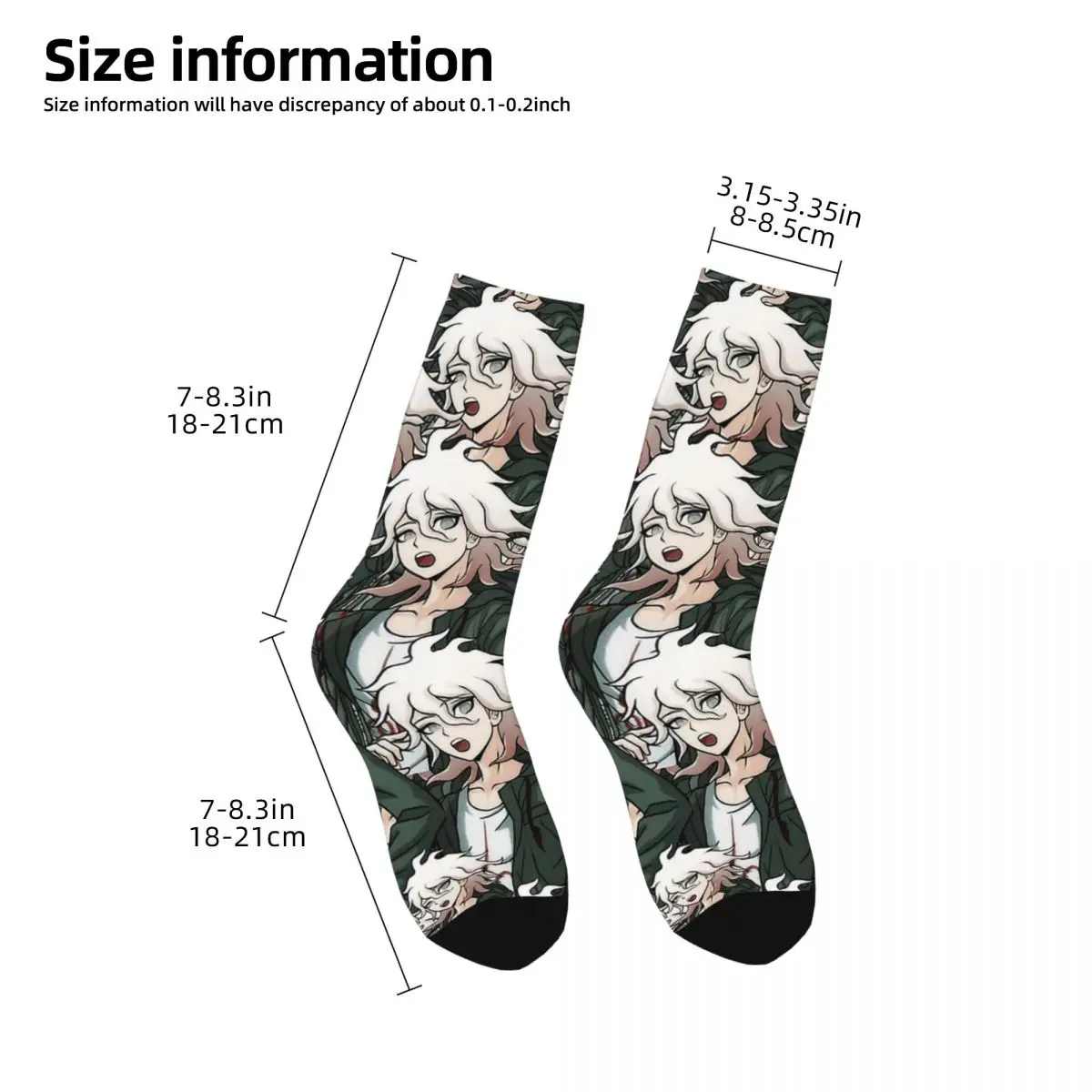 Nagito Komaeda Voice Hope Retro Danganronpa Makoto Game Unisex Socks Hiking 3D Print Happy Socks Street Style Crazy Sock