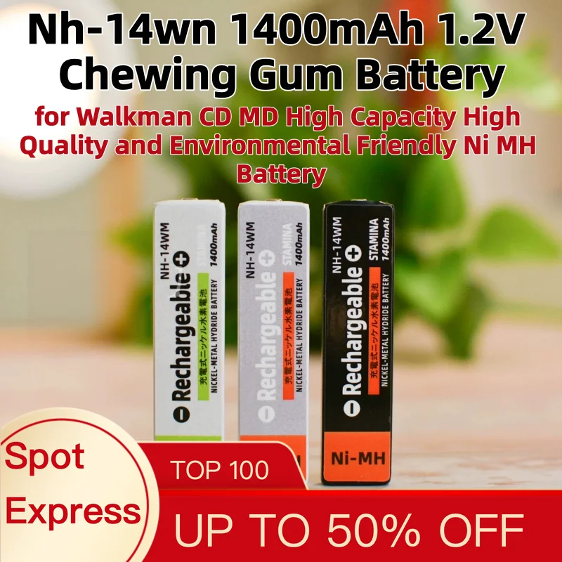 Nh-14wn 1400mAh 1.2V Chewing Gum Battery for Walkman CD MD High Capacity High Quality and Environmental Friendly Ni MH Battery