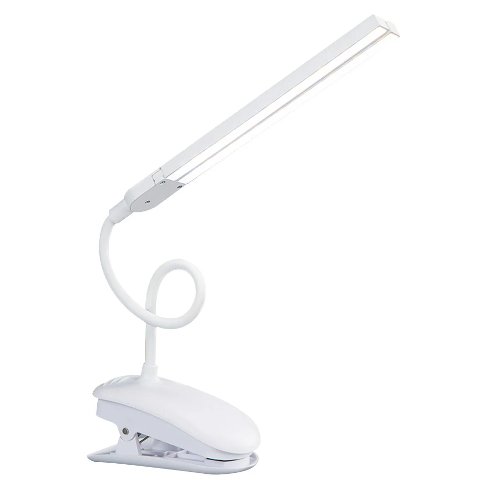 

1Pcs Double Head Rechargeable Lamp Simple Design Bedside Night Reading Desk Lamp for Study Bedroom Office