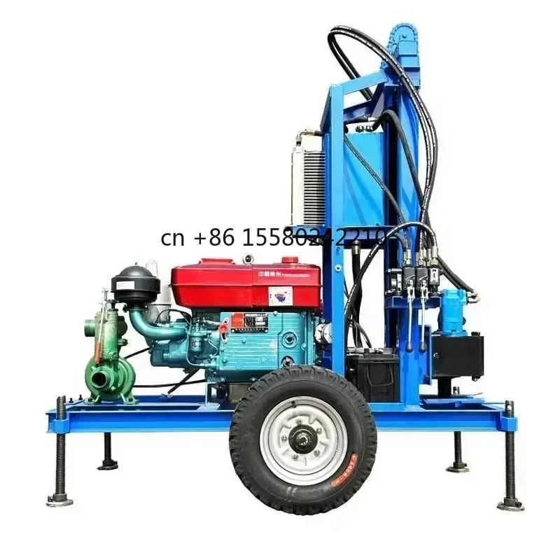 Portable Water Well Drilling Rig for 150m Depth Artesian Water Drill Equipment