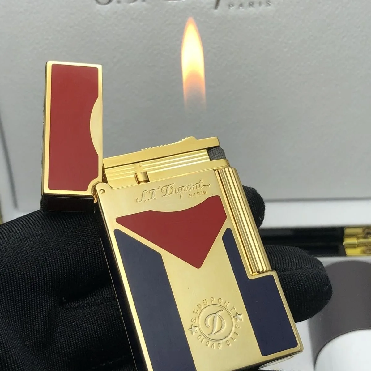 S.T. Dupont Cuba Flag Silver Lighter Collection