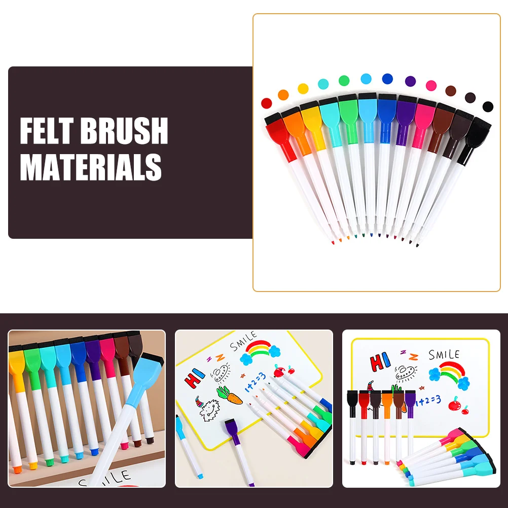 

12Pcs Colorful Whiteboard Markers Paint Pens Erasable Dry Erase Markers for Classroom Office Drawing