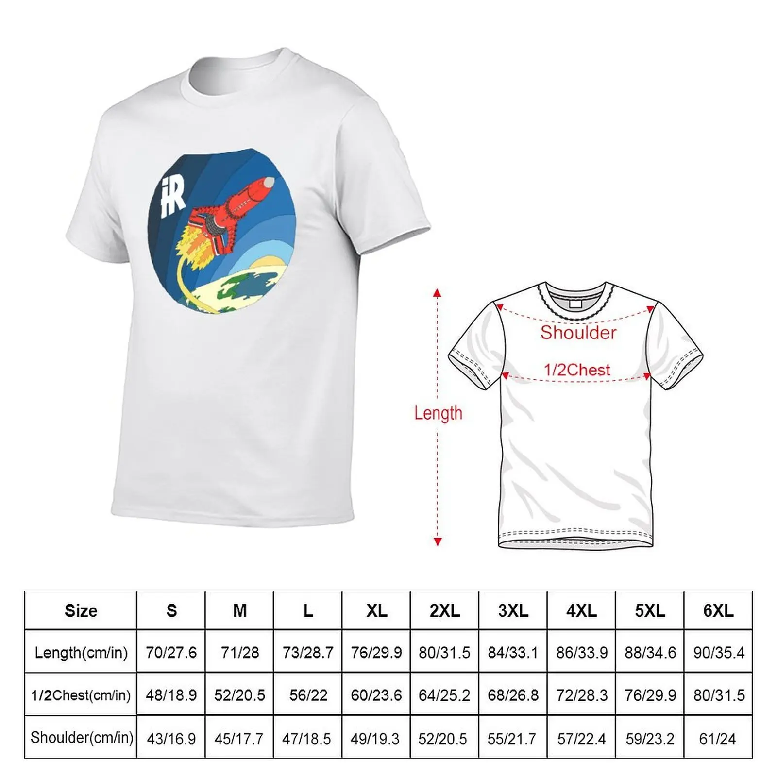 Thunderbirds Are Go - Thunderbird 3 In Space T-Shirt t shirt for man black cotton t-shirt plain for man package T-Shirt