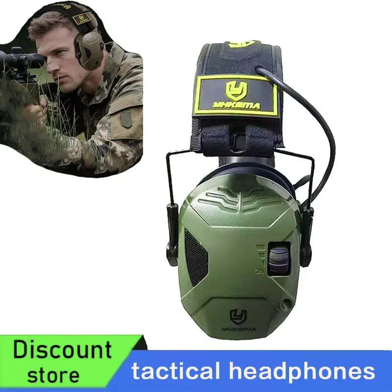

Tactical Headset Set Noise-Canceling Earphones for Airsoft Hunting Hearing Protection with Headphone Pouch Included
