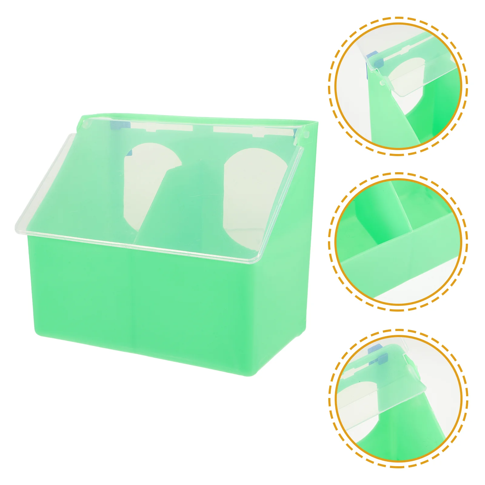 1 PCS Pigeon Box Multi functional Feeding Station Plastic Anti spatter Wear resistant Bite resistant for Cage