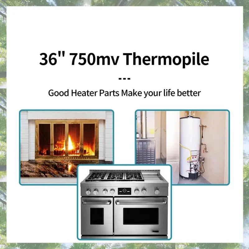 

Термобатарея премиум-класса 36 дюймов, 750 МВ, подходит для обогревателя Glo, 750 ℃ Замена термопары милливольта на детали камина Q313A, 3 шт.