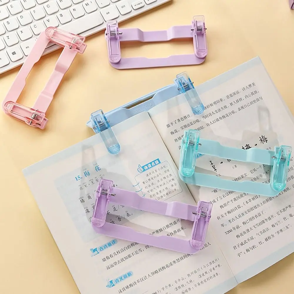 Foldable Reading Bookmark Holder Double Head 12° Anti Page Turning Holder Non Slip Adjustable Support Desktop Reading Stand