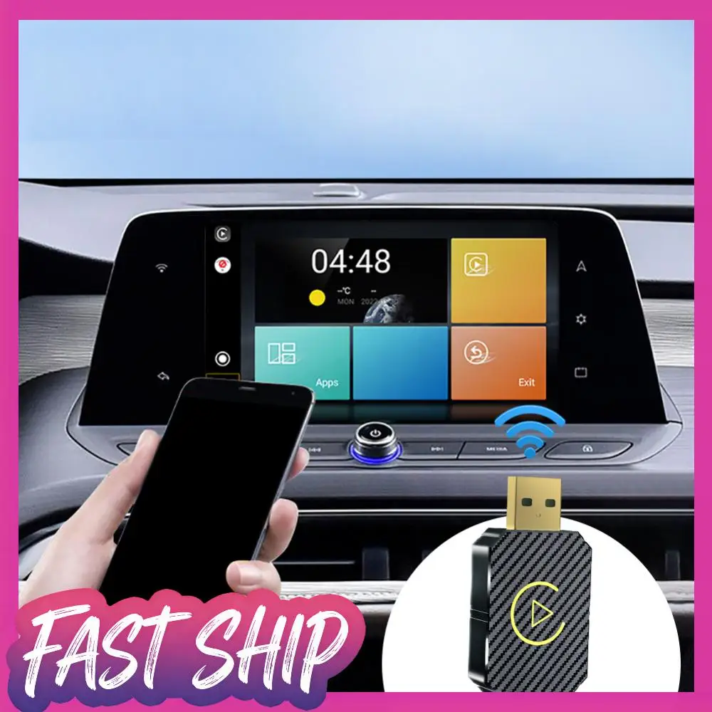 

Проводной и беспроводной адаптер Carplay и Android Auto Беспроводной адаптер с автоматическим подключением USB Plug and Play для OEM-проводного Carplay Android Auto Car