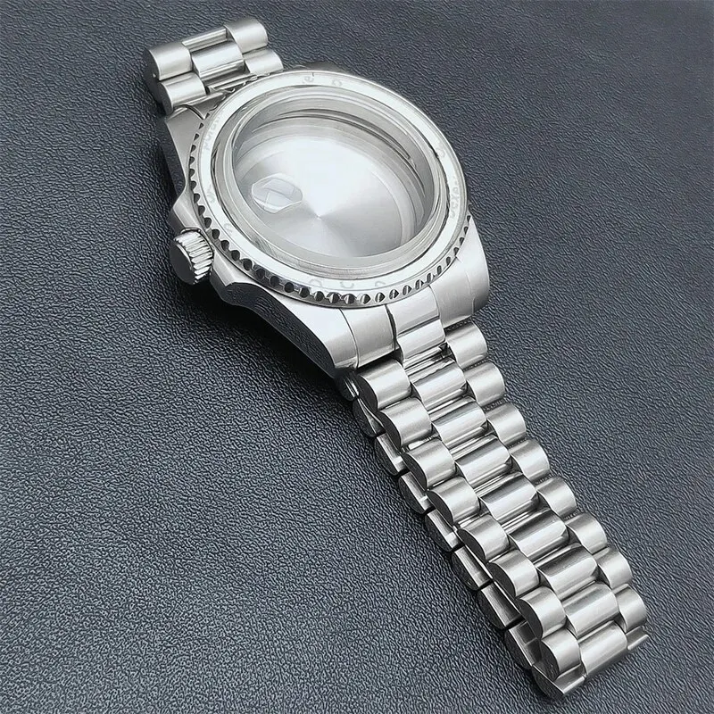 NEITON 40mm Watch Case Sapphire Glass Fit NH35 NH36 NH34 ETA2824 Movement 10 Atm Waterproof Presidential Watch Strap