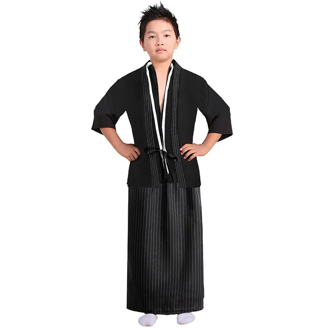 Bambini Kimono giapponese Samurai School Party Stage Show Performance ruoli gioca Outfit bambini ragazzi costumi Cosplay di Halloween