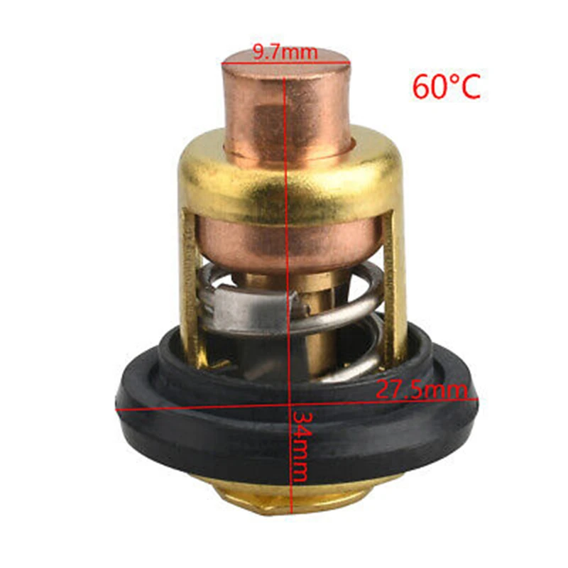 6G8-12411-01 60℃ Thermostat for Yamaha F40 F50 F60 F70 F80 F100 4 Stroke Outboard Motors