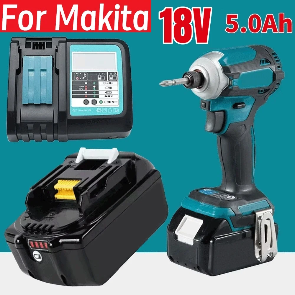 5Ah/5000mAh Replacement for Makita BL1840 BL1830B 18650 Tool Battery DTD172 Battery 100% For Makita 18V Chargeable Battery
