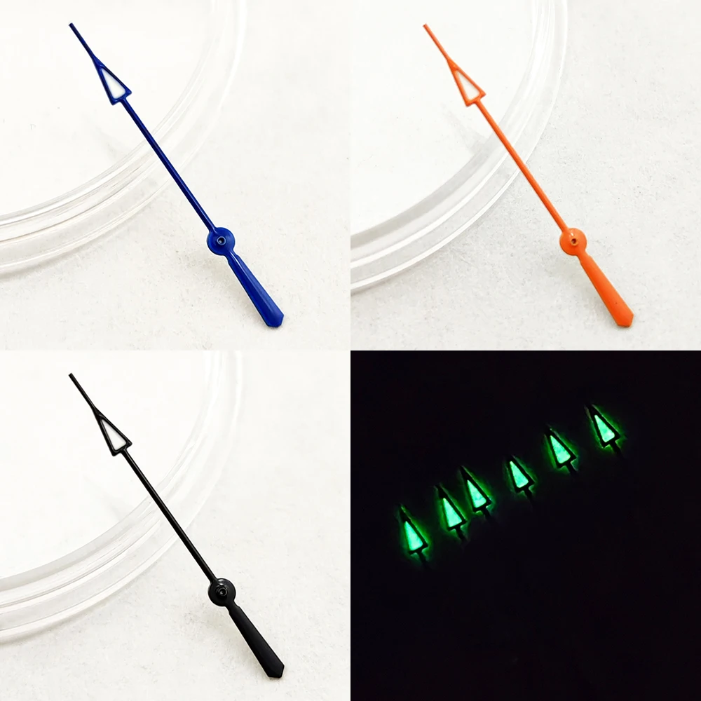 Watch hands NH35 hands Personalized second hand triangle green luminous hands parts NH35 watch watch accessories