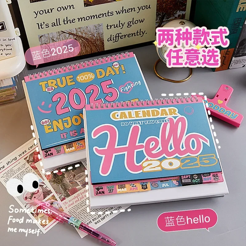 

Vintage Small Desk Calendar 2025 American Monthly Schedule Mini Desktop Calendar for Home Office To Do List Planner