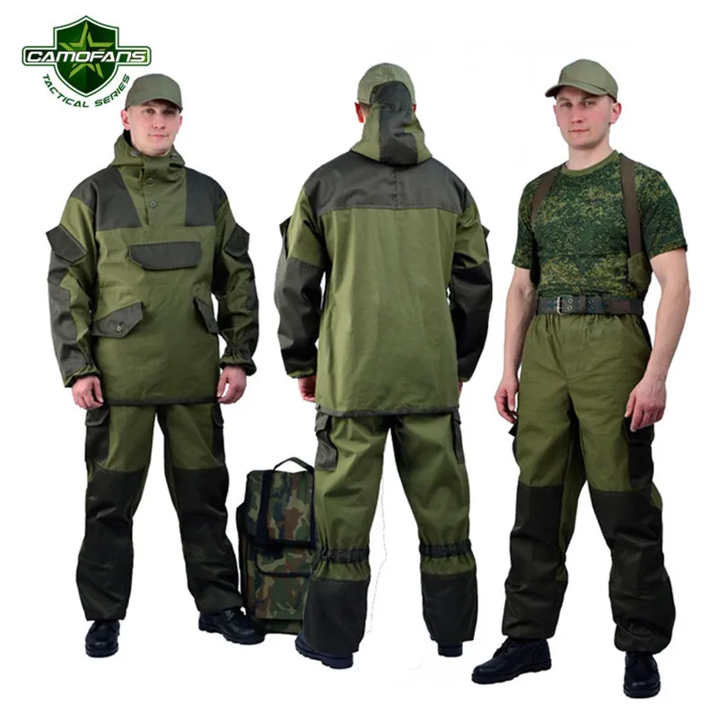Russian Special Forces GORKA-4 Combat Suit Military Tactical Camouflage Outdoor Hunting Fishing Long Style Ensemble for Enthusia