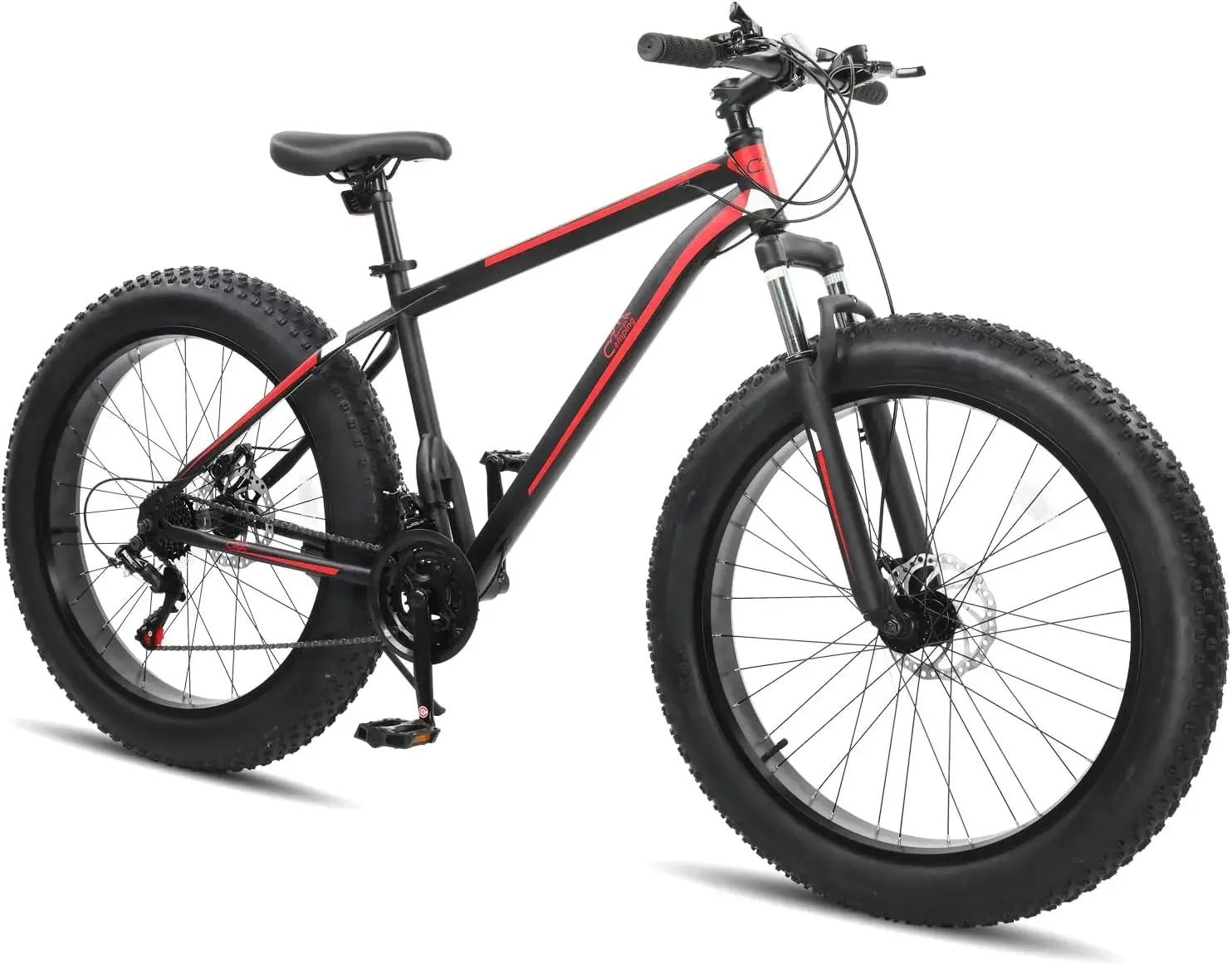 

Ktaxon 26 Inch Bike Mountain Bike 4" Fat Tire Bike with 21-Speed Shifting System, Unmatched High-Carbon Steel Frame, Excellent W