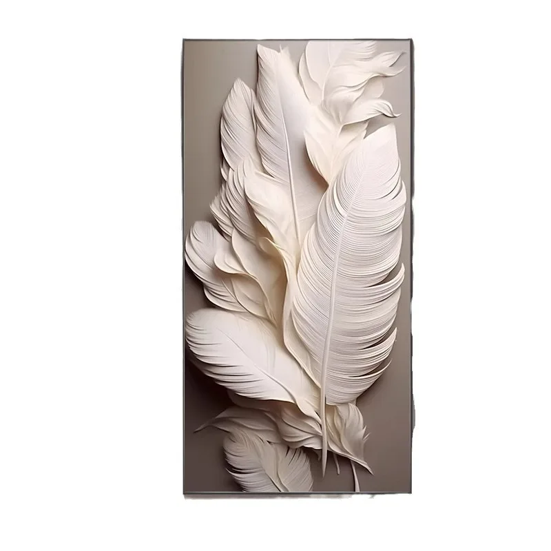 

Modern simple entrance door vertical porch decorative painting light luxury high sense corridor aisle facing the wall with