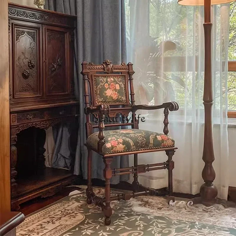 

04*American solid wood sofa chair/classical balcony leisure chair