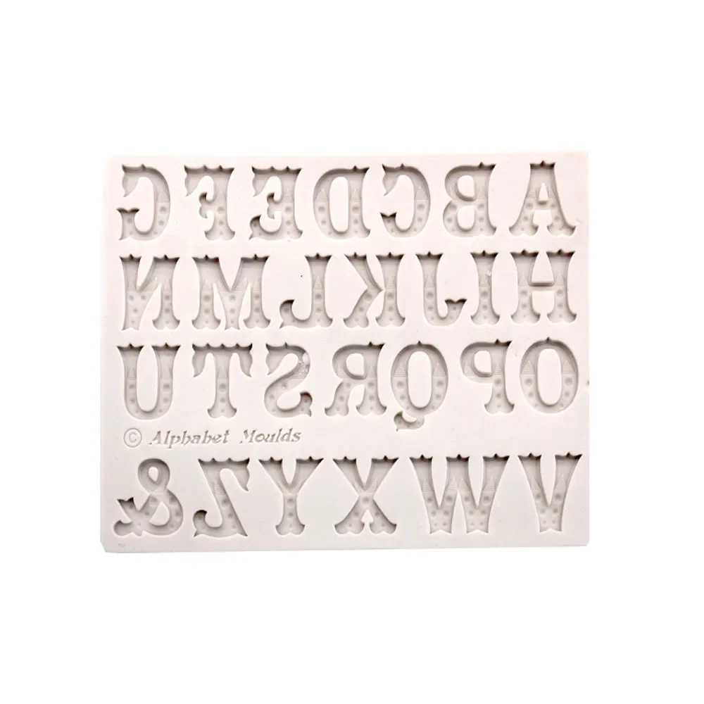 English Alphabets Letter Silicone Fondant Mold For Chocolate Cake Decorating Tool Mould