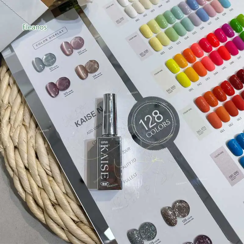 Eleanos High End 128pcs TPO Free Gel Nail Polish Set For Manicure Nail Art Salon 15ml Soak Off UV LED Gel Glitter Varnish Kit