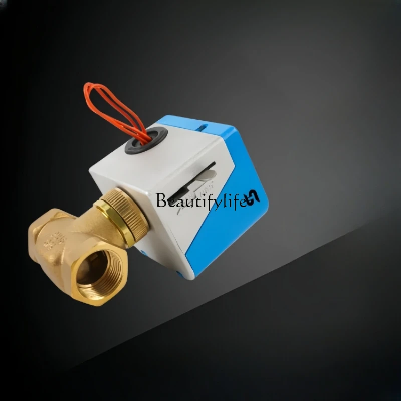 Electric Two-Way Valve Va7010 Fan Coil Hot and Cold Water Control Valve Explosion-Proof Manual Adjustment Thread