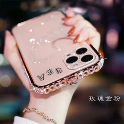 Shockproof Metal Bumper Case For iPhone 11 12 13 14 15 Pro Max Case Glitter Rhinestone Diamond Cover For iPhone 14 15 Plus Case