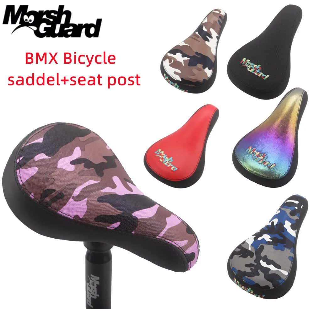 BMX Bike Saddle Seat Post Street Action Fixed Gear Cushion Small Wheel Cycling Saddle Freestyle Seat Racing Bicycle Accessories