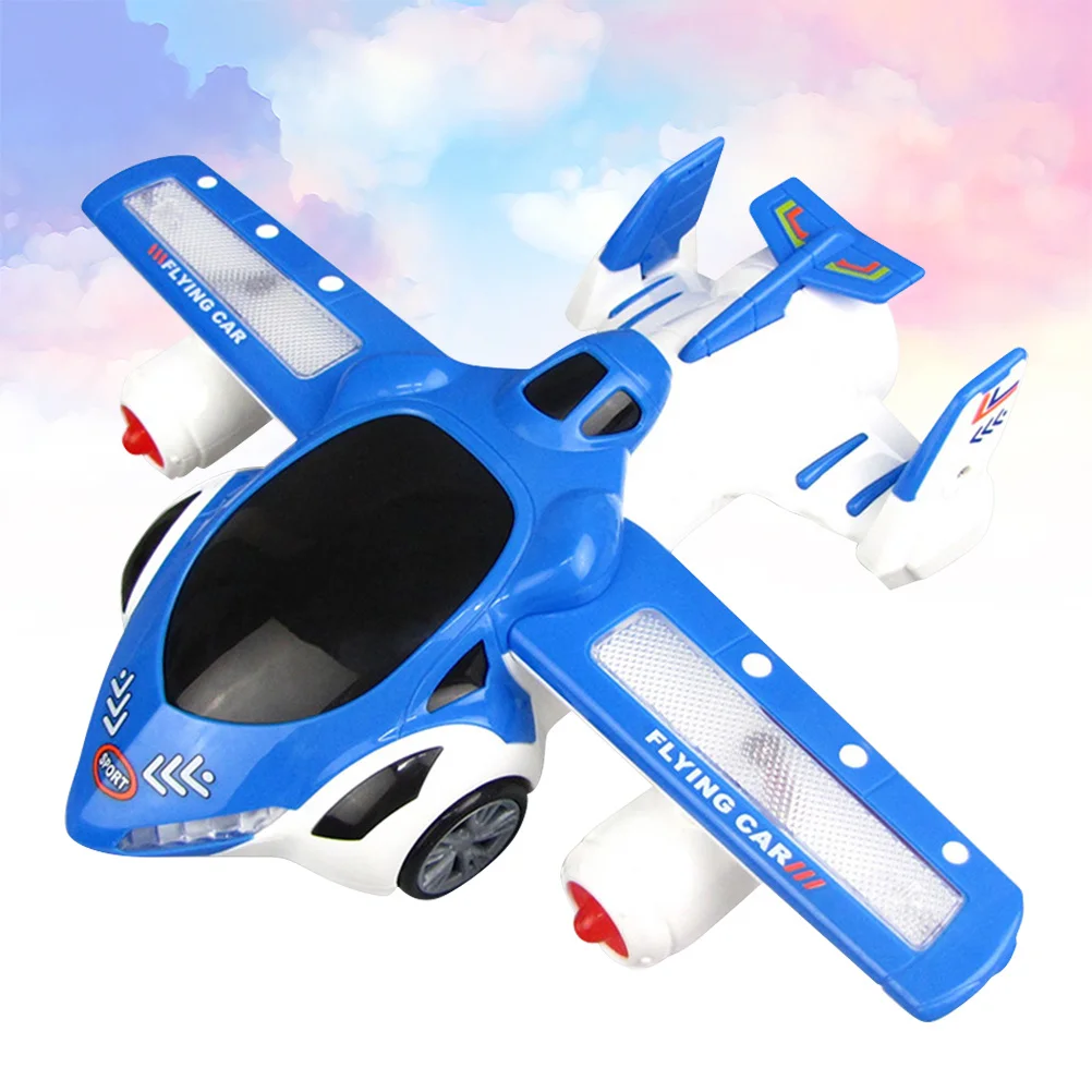 

1pc Electric Flying Car Degree Rotating Light Automobile Automatic Deformation Aircraft Durable High Grade Plastic