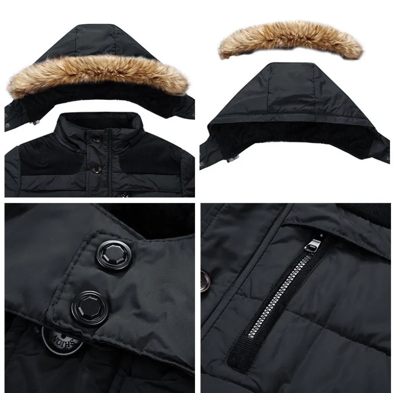 Winter Fleece Lange Parkas Männer Jacken Wasserdichte Warme Thick Windbreaker Mäntel Männer Kleidung Große Größe Casual Winddicht herren Parka