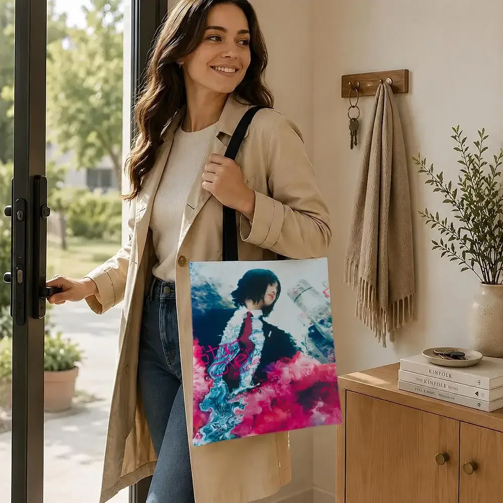 Idol Group S-SAKURAZAKA46 Storage Bags Canvas  bag, suitable for work, school, and daily commutes, reusable shopping bag