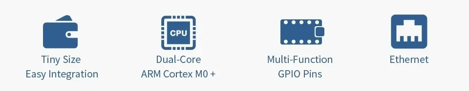 Waveshare RP2040-ETH Mini płytka rozwojowa RP2040 moduł portu Ethernet mikrokontroler Raspberry Pi
