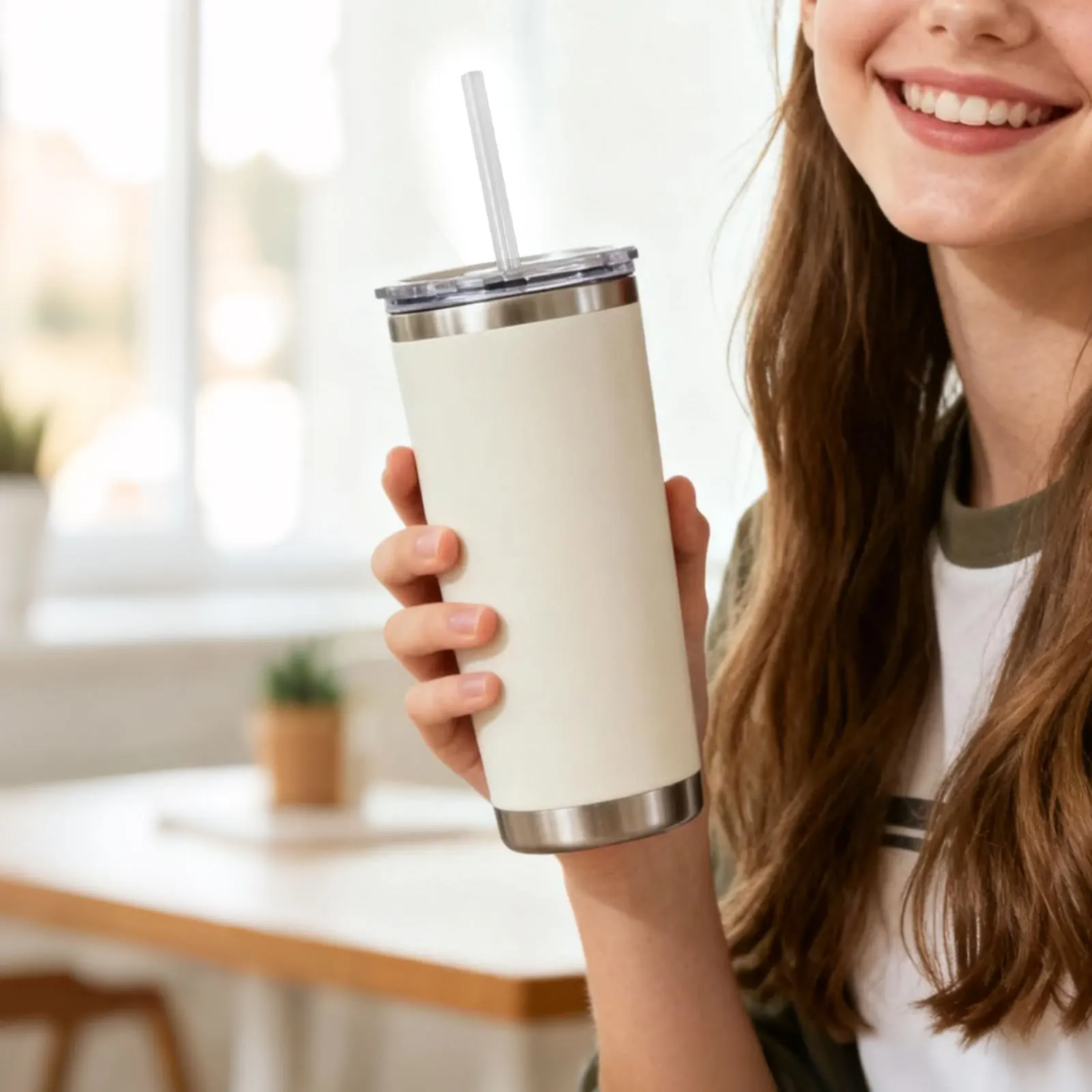 

1Set Silicone Straws Reusable Drinking Straws for Tumbler Juice Iced Tea Travel Home Use Lovely Style Stain Resistant Smooth