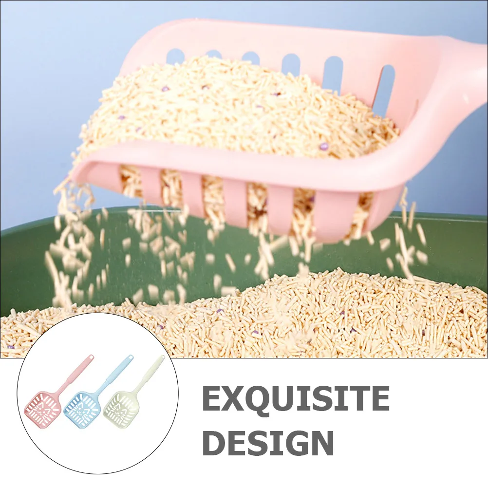

3Pcs Cat Litter Holder Deep Sifter Scoop Sturdy PP Construction Large Capacity Easy Rinse Reusable Ideal for Clumping Litter