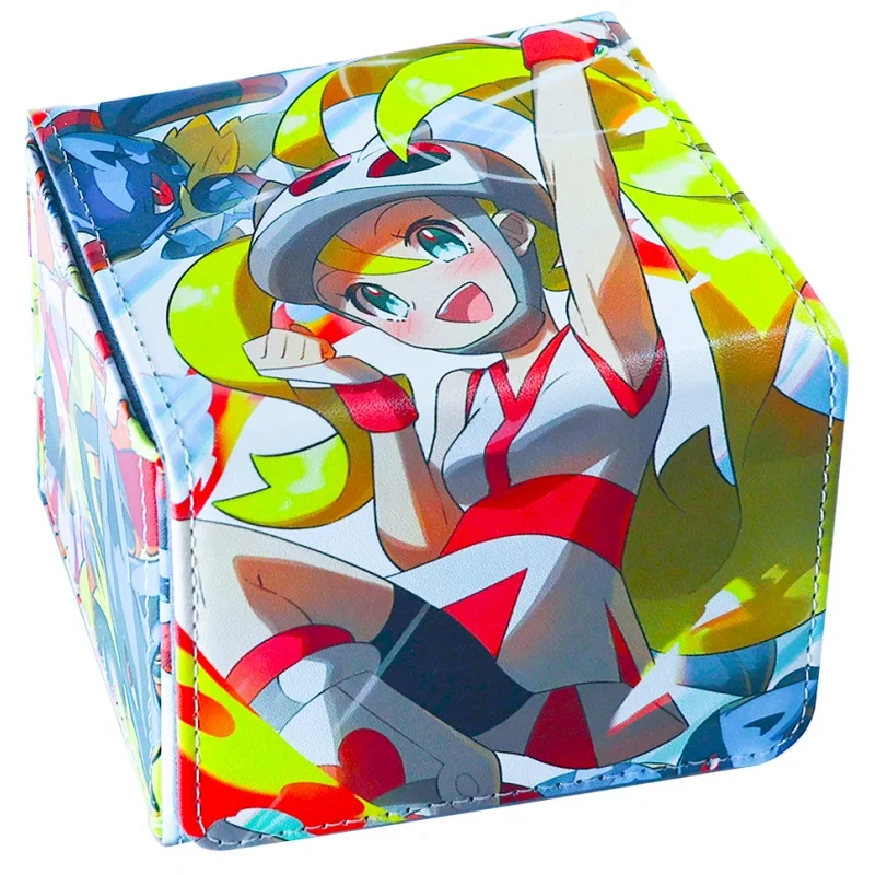 New Korrina Card Box Lucario Ptcg Diy Portable Collection Card Storage Box Anime Peripheral Game Collection Card Gift for Friend