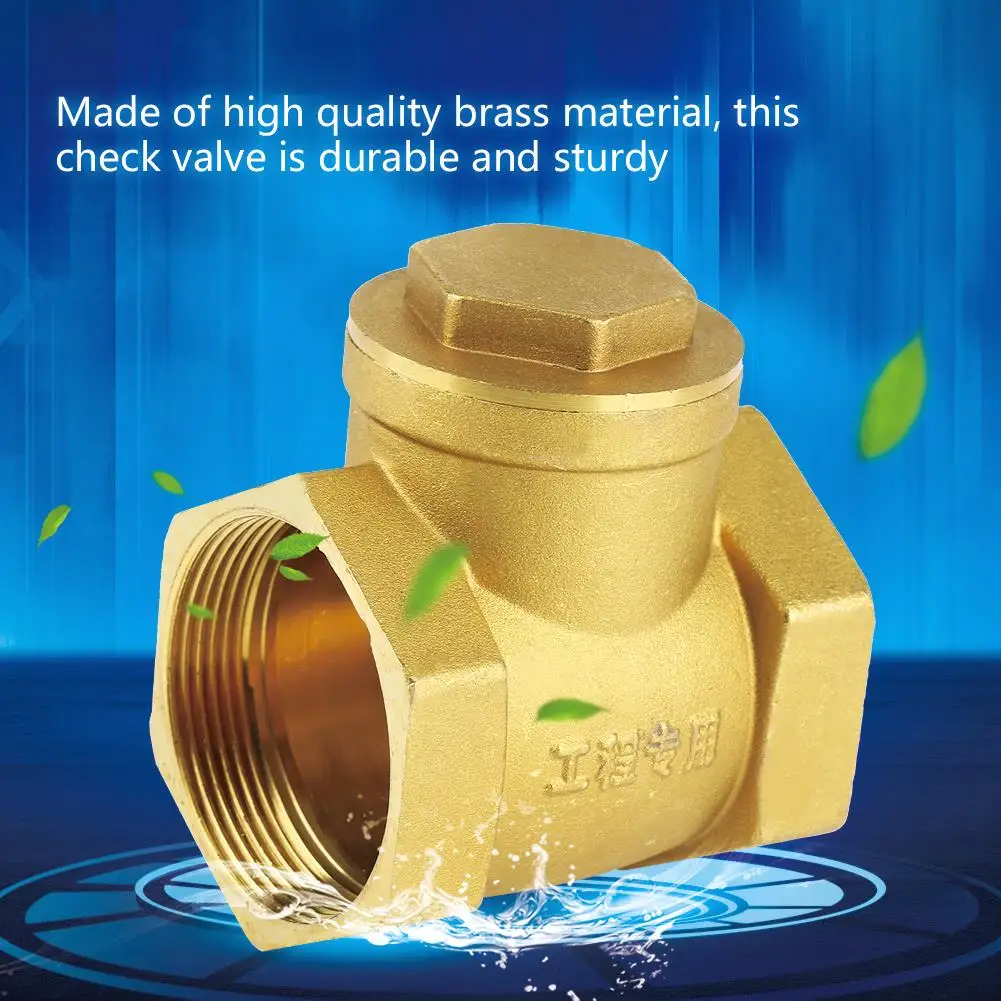 DN50 Brass Female Thread Non Return Swing Check 232PSI Prevent Water Backflow Control System