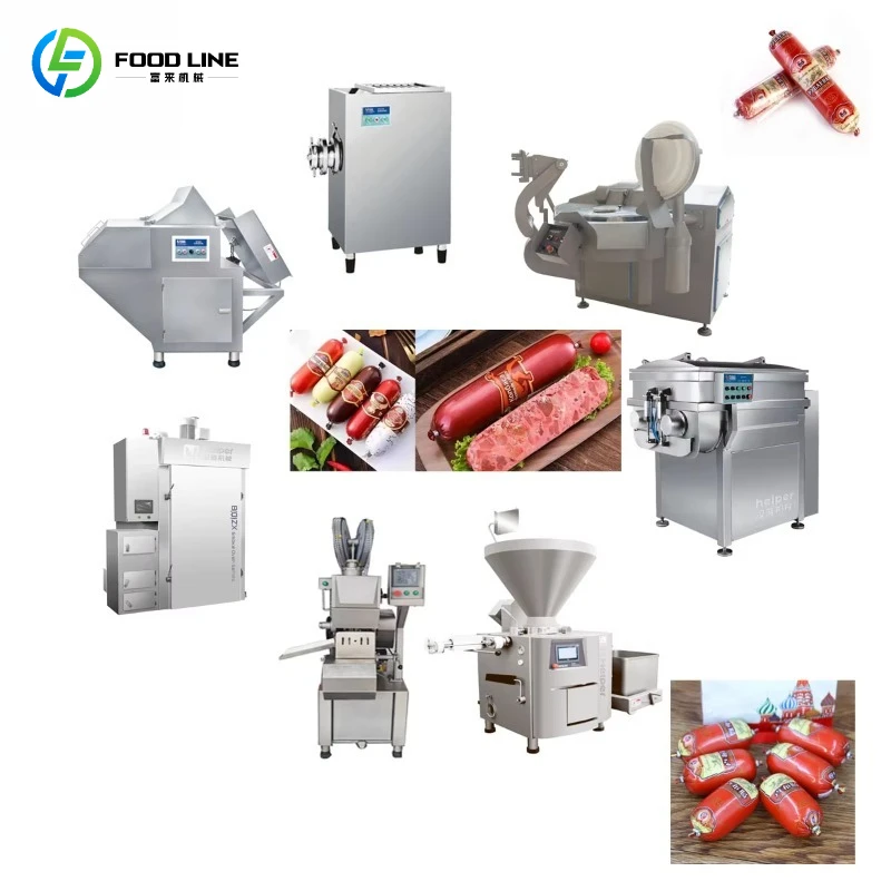 Customized Complete Sausage Production Line Industrial Sausage Making Equipment Sausage Filling Linking Cutting Machine Line
