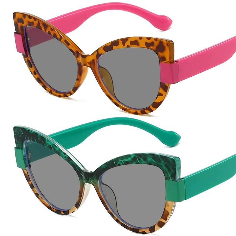 

Cat Eye Oversized Sunglasses for Women Ins Personality with UV Protection Sun Glasses Pink Green Party Casual Eyewear