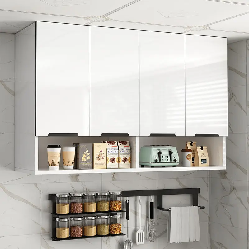 

Light luxury solid wood kitchen wall cabinet, wall-mounted condiment rack, bathroom,