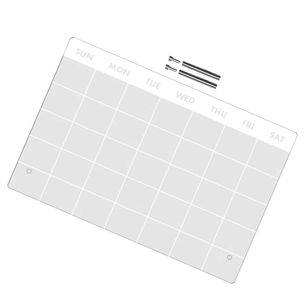 

1 Set Clear Acrylic Dry Erase Writing Memo Desk Organizer Household To Do List Tabletop Planner Decorative Note Board Reusable