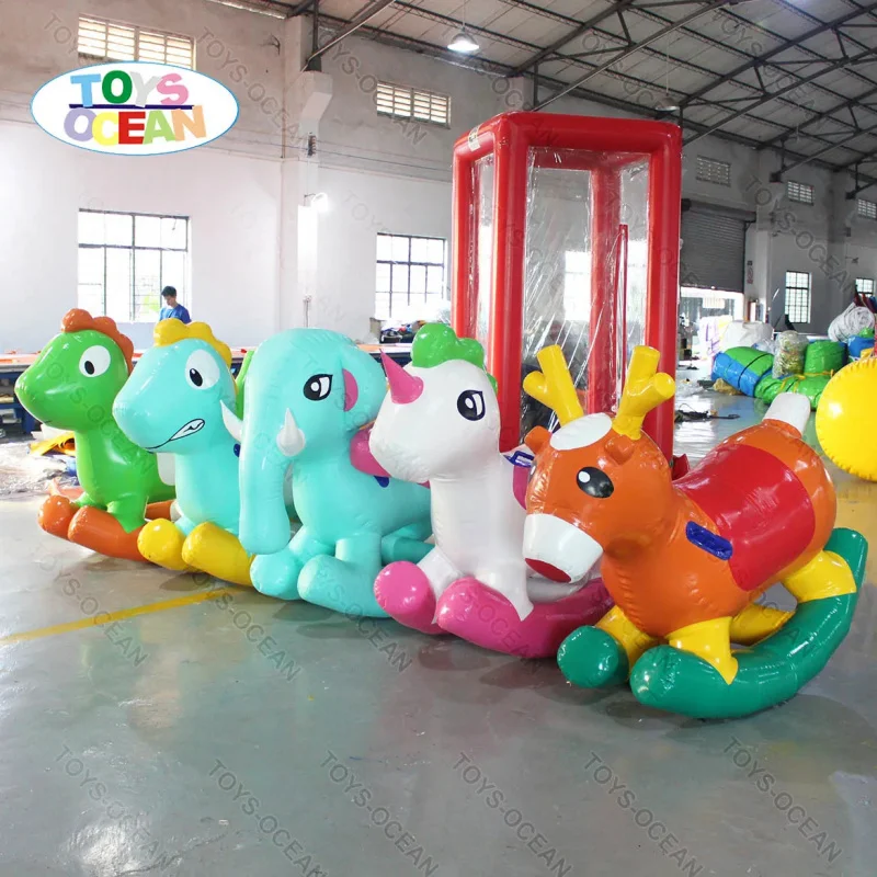 Factory Customized Wholesale Inflatable Water Play Game sealed Inflatable Horse Rocking Horse Rodeo Rocking Ride Floating Toy