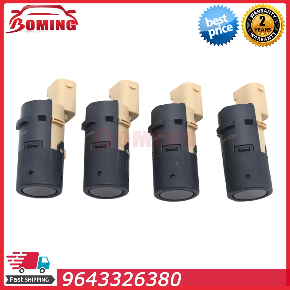 

4pcs PDC Parking Sensor 9643326380 For Peugeot Citroen C2 C3 C4 Renault 307 SW CC 659095 602775 9653139777 9649186580