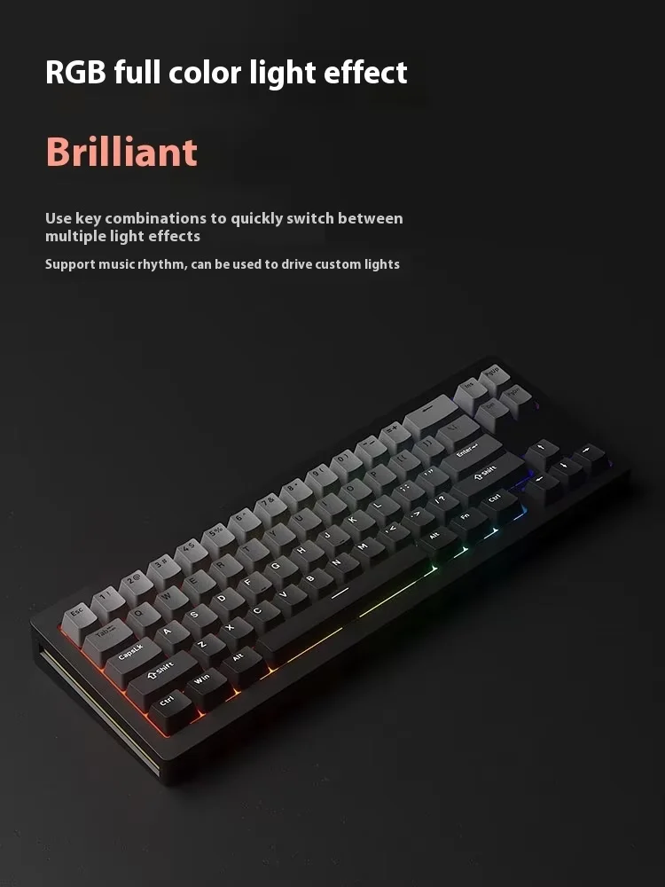 Monsgeek M7w Mechanical Keyboard 68keys  Rgb Hot-Swap Aluminum Gradient Dyeing Tactile Switch Gaming Customization Gift