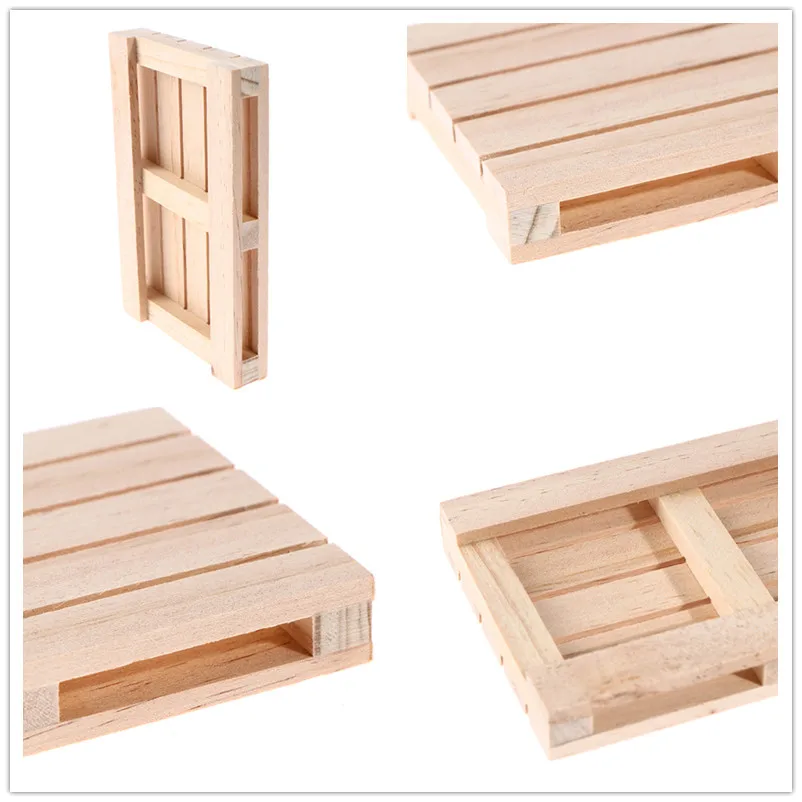 

[HM]1pc Mini Wooden Pallet Beverage Coasters for Hot and Cold Drinks Wood Pallet Coasters Flower Cushion