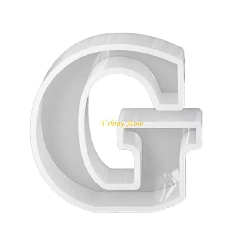 

N58F Silicone Keychain Moulds Pendant Molds Letter Shaped Hand-Making Jewelry Tools Pendant Moulds for Keychain Keyrings