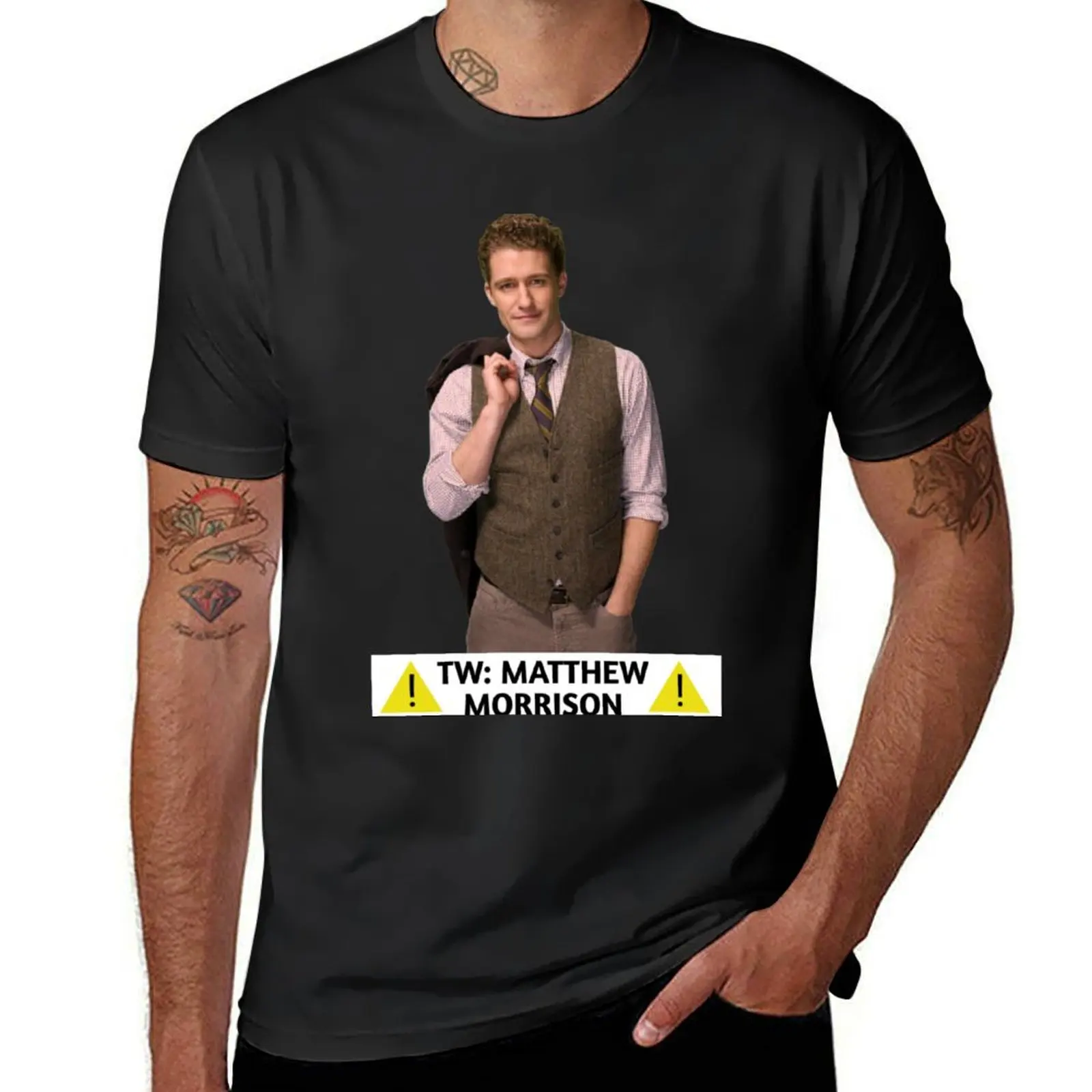 matthew morrison T-Shirt korean fashion vintage aesthetic clothes kawaii clothes mens big and tall t shirts